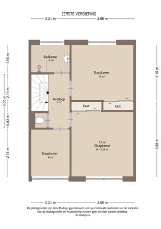 Floorplan - Tuin 3, 4211 BX Spijk Gem Lingewaal